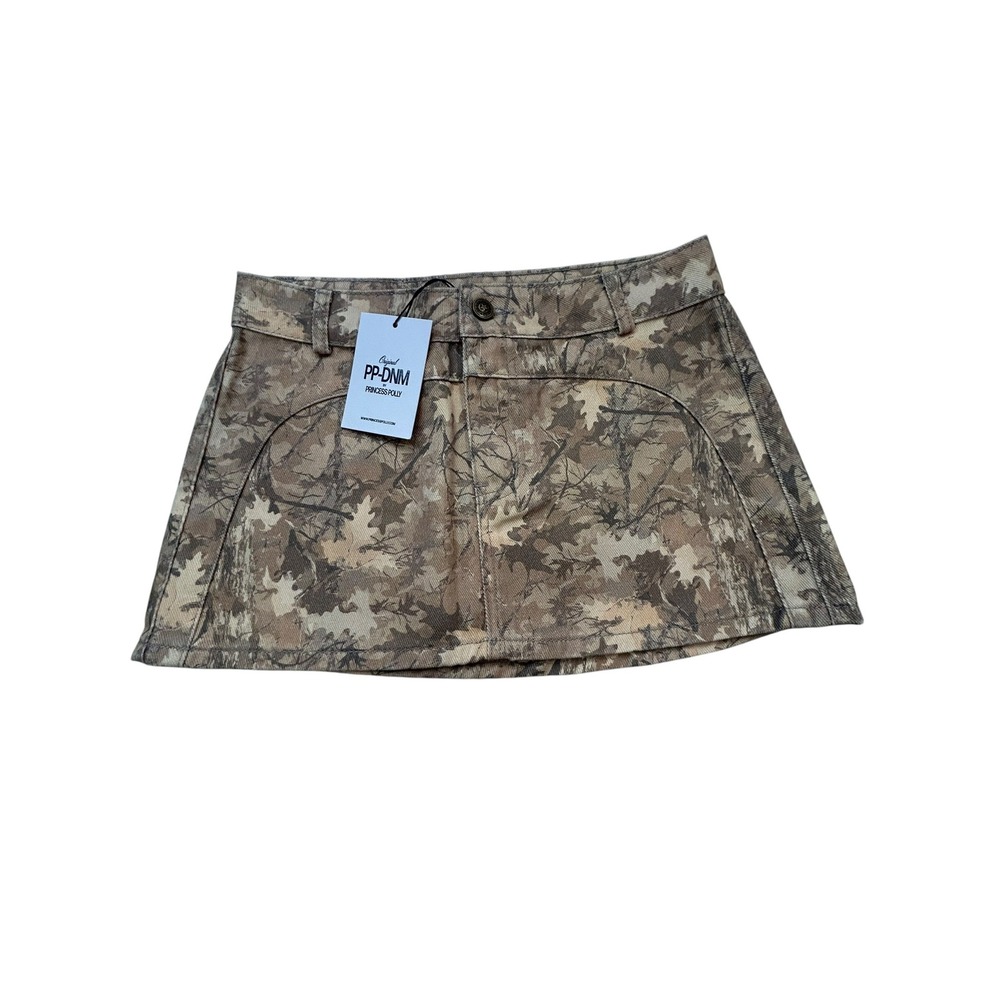 Redford Womens Mini Skirt Size 4 Camouflage Low Rise Y2K Streetwear NWT - Picture 2 of 5